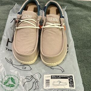 Hey Dude Wally Washed Light Gray Shoes